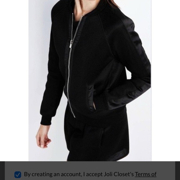 MAJE Elyana Mesh Black Bomber Jacket - Picture 3 of 14